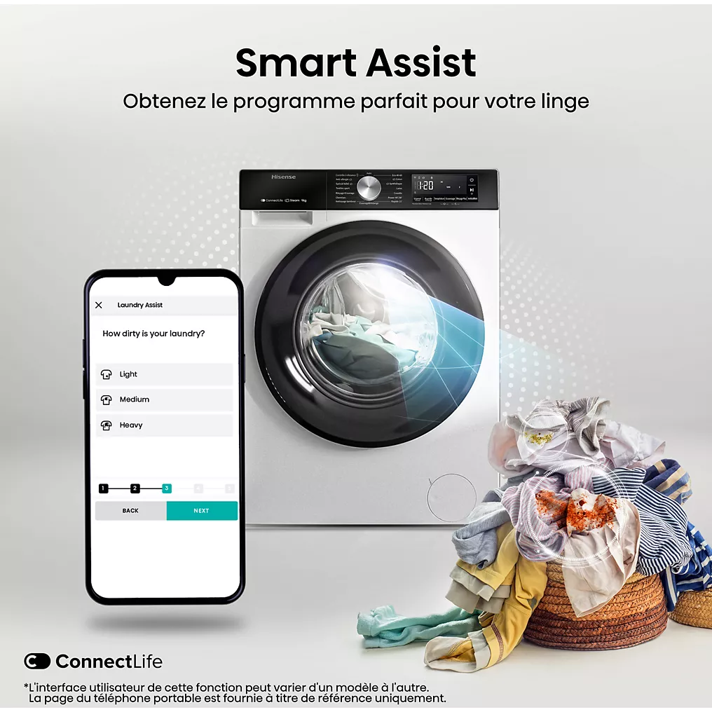Lave linge hublot HISENSE WF3S1045BW3