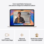 Ordinateur Apple MacBook Air M4 13 pouces (2025) Lumière stellaire 16Go/256 Go (MW0Y3FN/A)