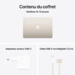 Ordinateur Apple MacBook Air M4 13 pouces (2025) Lumière stellaire 16Go/256 Go (MW0Y3FN/A)