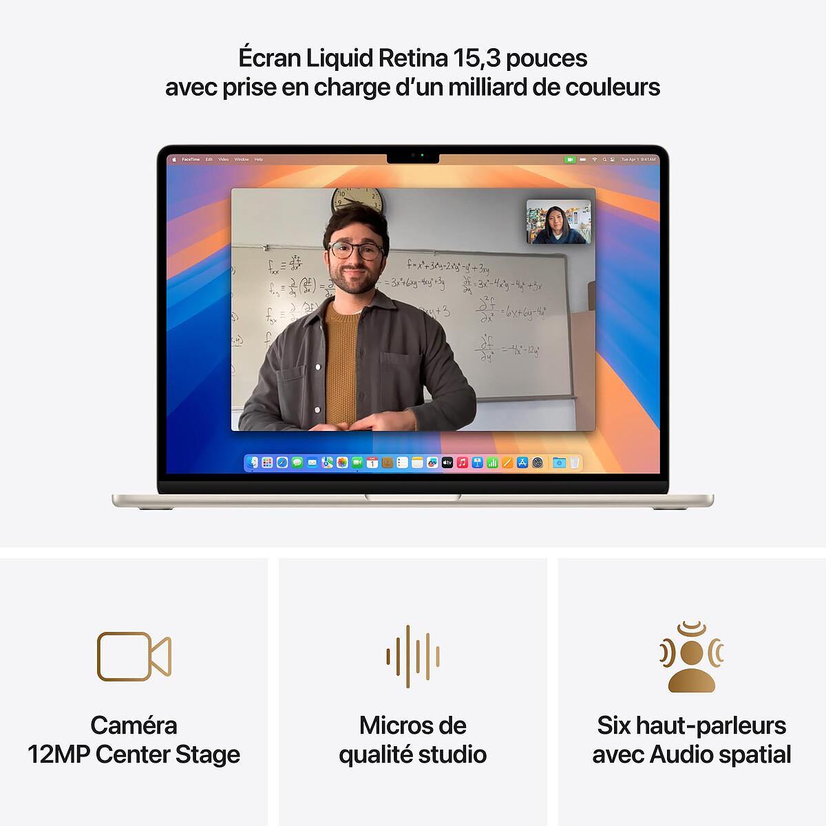 Ordinateur Apple MacBook Air M4 15 pouces (2025) Lumière stellaire 24Go/512 Go (MC6K4FN/A)