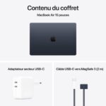 Ordinateur Apple MacBook Air M4 15 pouces (2025) Minuit 16Go/256 Go (MW1L3FN/A)