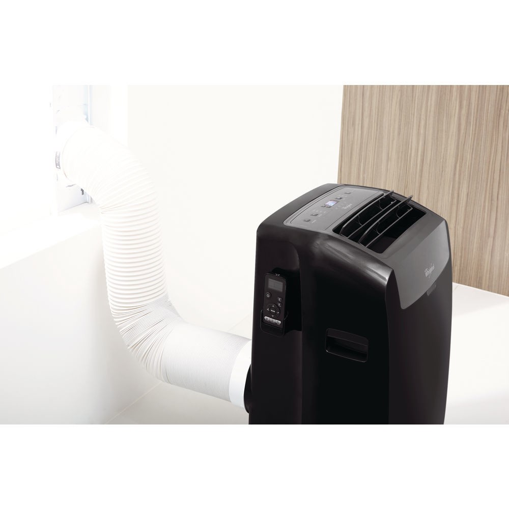 Whirlpool Climatiseur mobile réservible – climatisation + chauffage PACB212HP – Noir