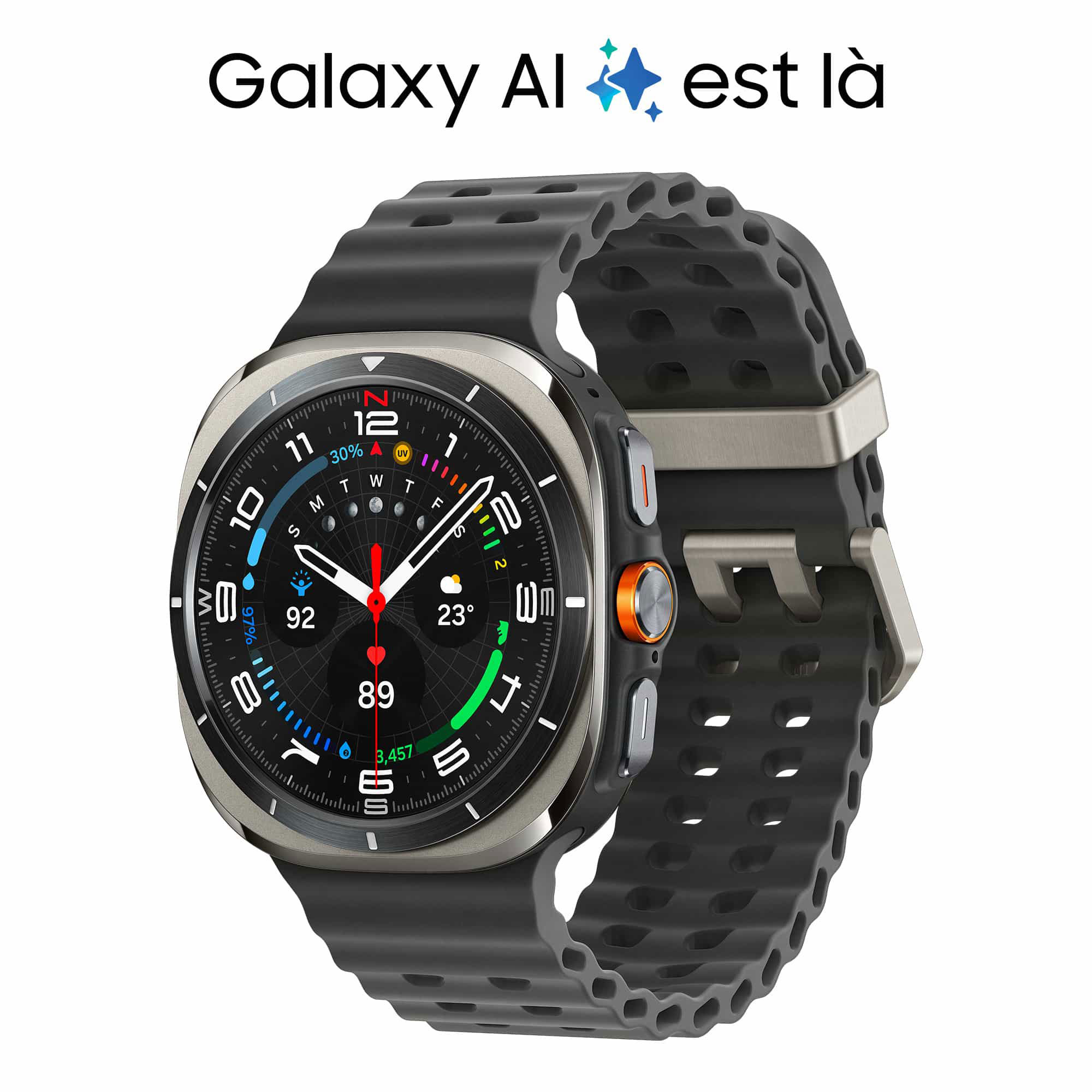 Montre connectée Samsung Galaxy Watch Ultra 4G (47 mm / Argent Titane)