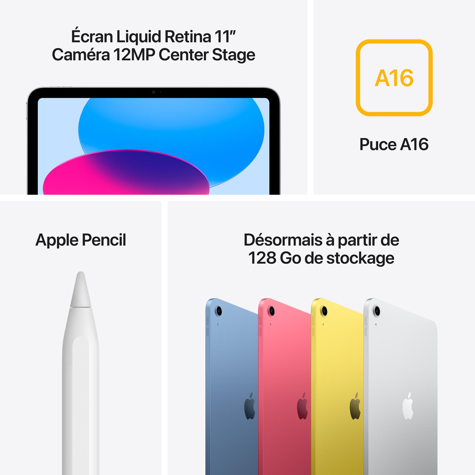 Tablette Apple iPad (2025) 128 Go Wi-Fi + Cellular Bleu