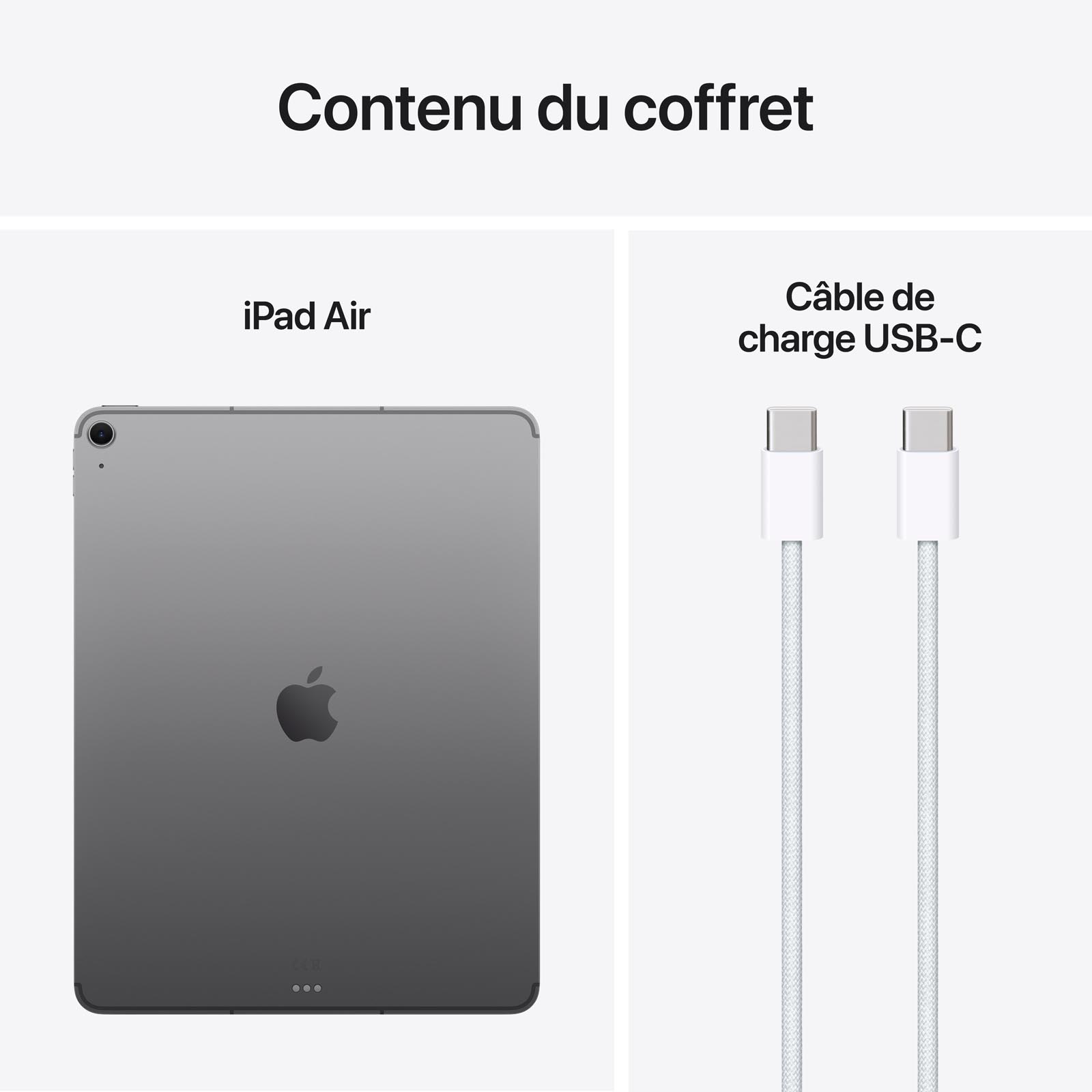 Tablette Apple iPad Air M3 13 pouces (2025) Wi-Fi 256 Go Gris Sidéral