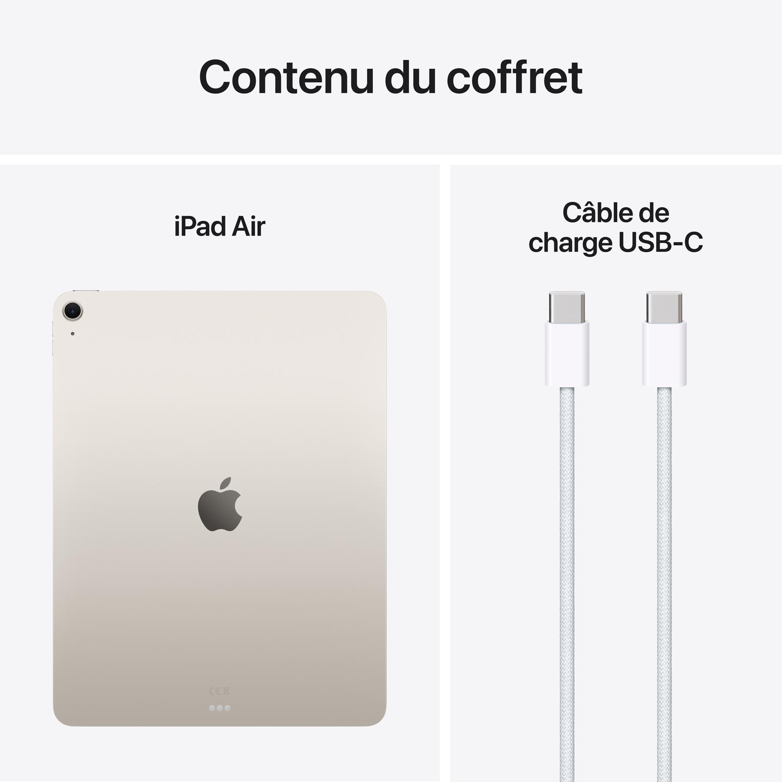 Tablette  Apple iPad Air M3 13 pouces (2025) Wi-Fi 128 Go Lumière Stellaire