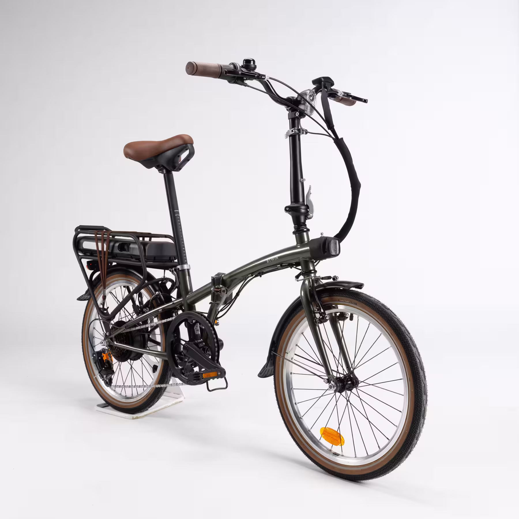 Vélo BTWIN  pliant électrique e fold 500 vert