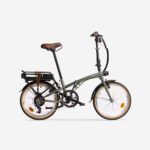 Vélo BTWIN  pliant électrique e fold 500 vert