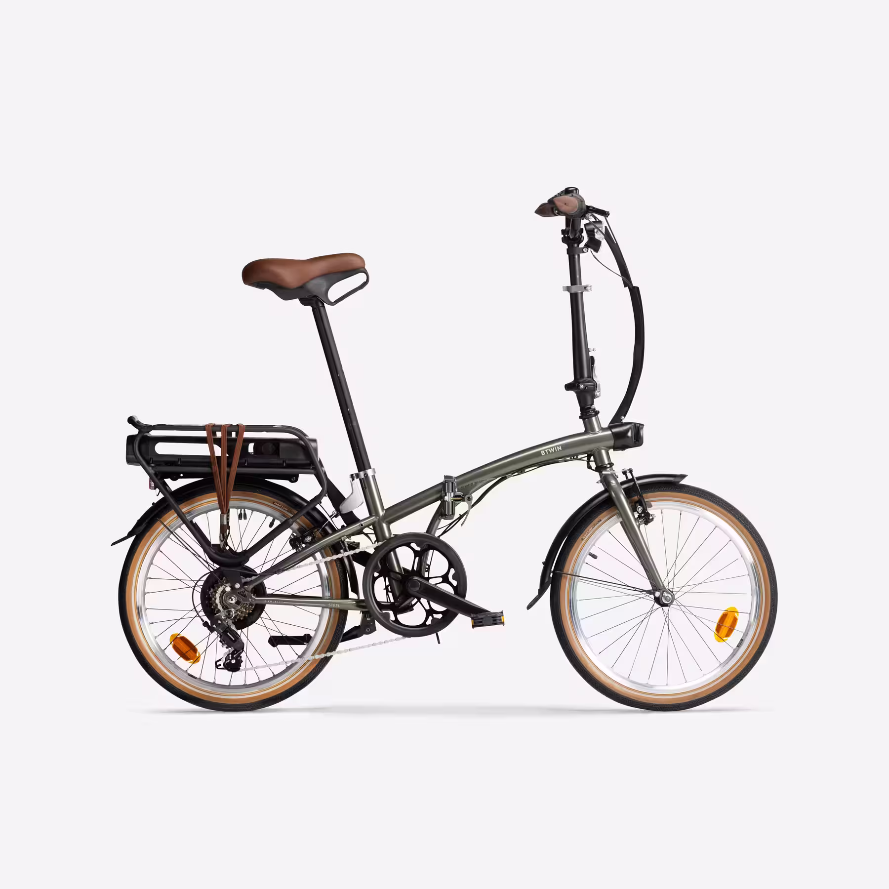 Vélo BTWIN  pliant électrique e fold 500 vert