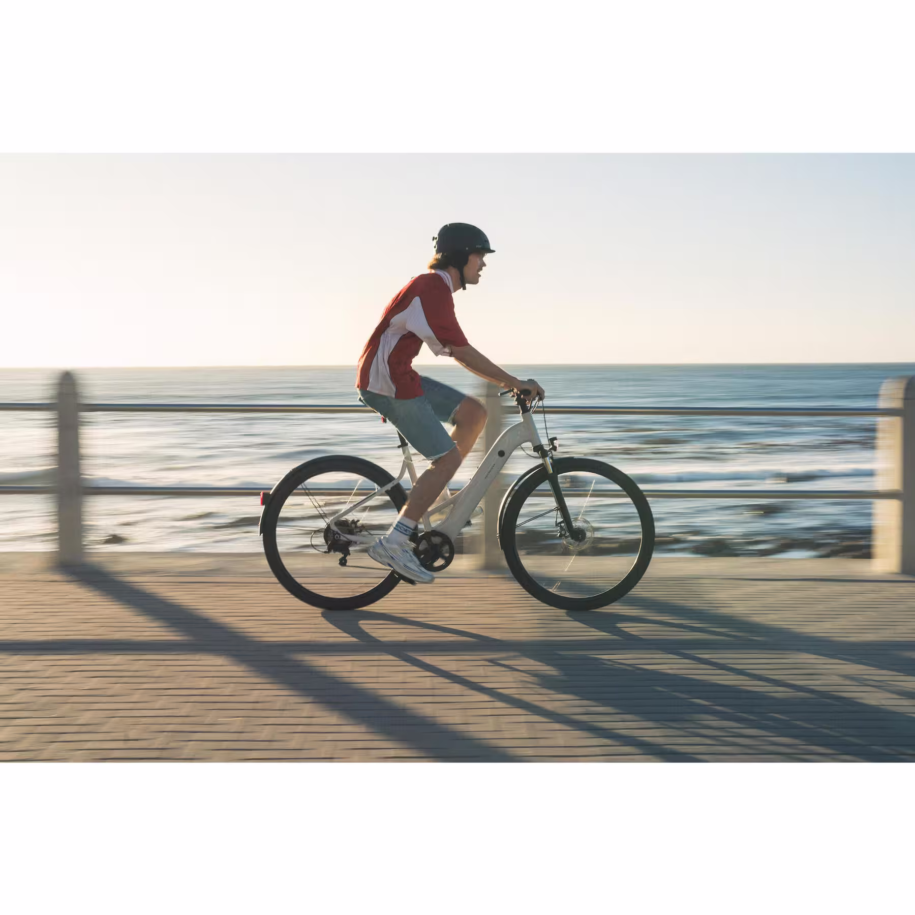 ROCKRIDER Vélo tout chemin électrique cadre bas, e-actv 100 gris perle