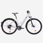 ROCKRIDER Vélo tout chemin électrique cadre bas, e-actv 100 gris perle