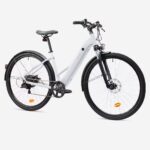 ROCKRIDER Vélo tout chemin électrique cadre bas, e-actv 100 gris perle