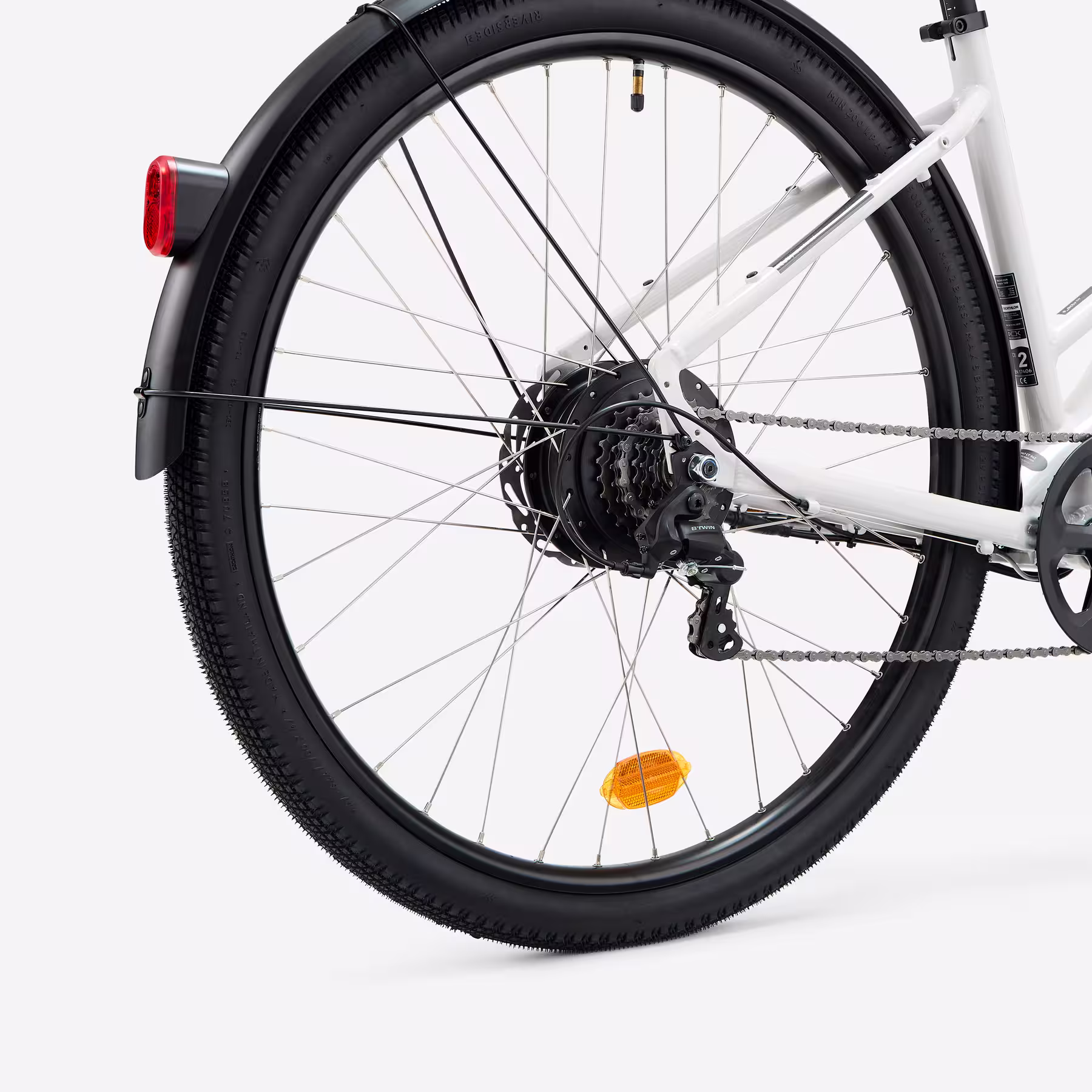 ROCKRIDER Vélo tout chemin électrique cadre bas, e-actv 100 gris perle